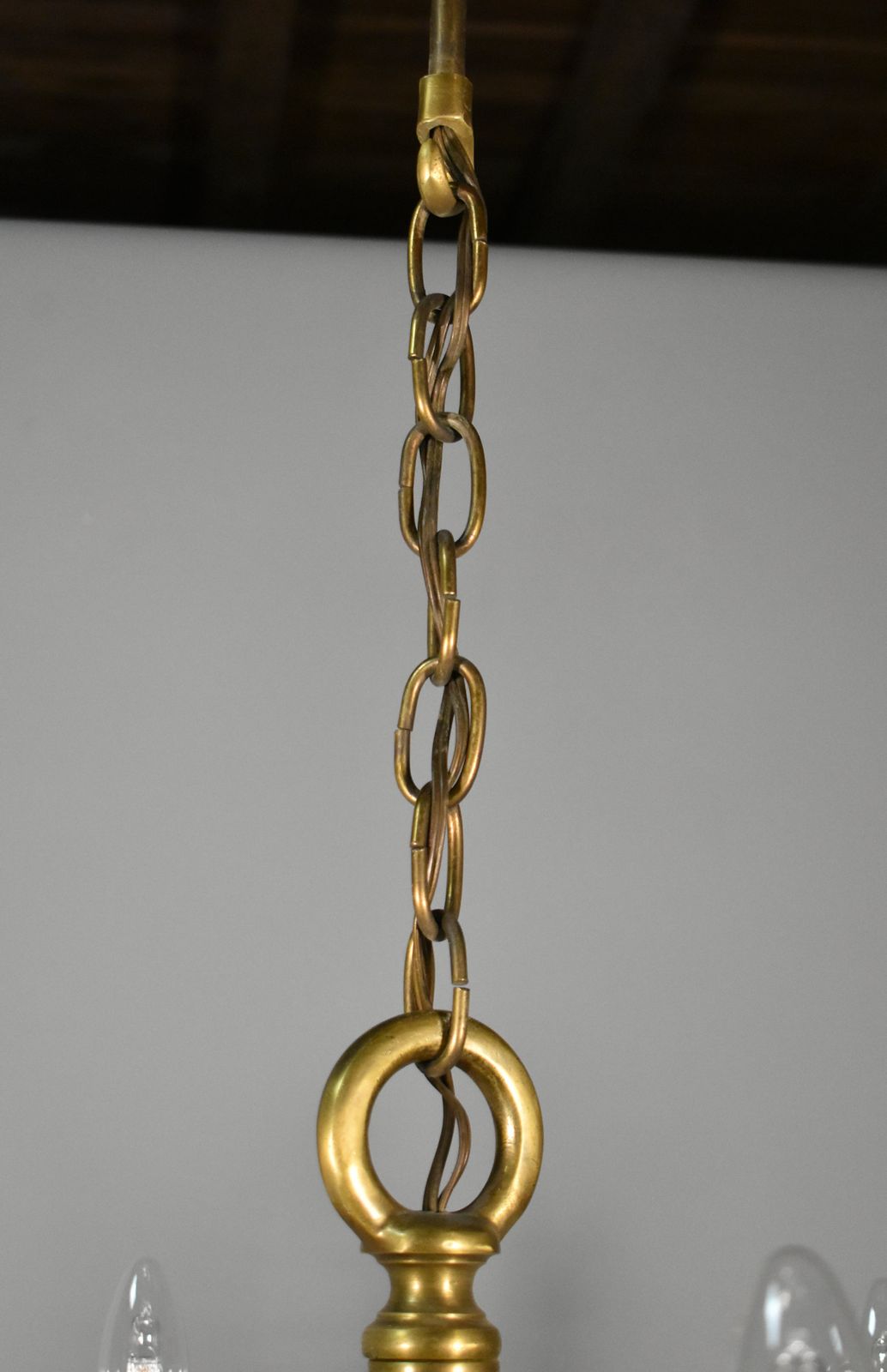 photo vinterior Six Arm Antique Dutch Bronze Chandelier