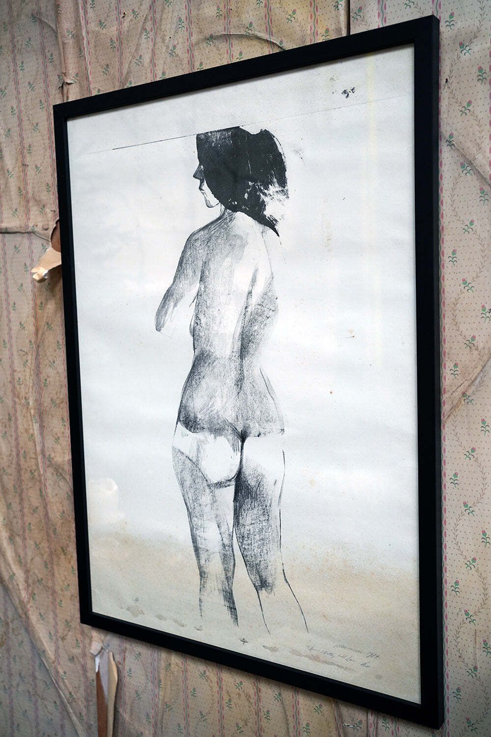 A Large Nude Study By William ‘Bill’ Moorman; To Laurie & Kathy Lee 1977 photo vintage