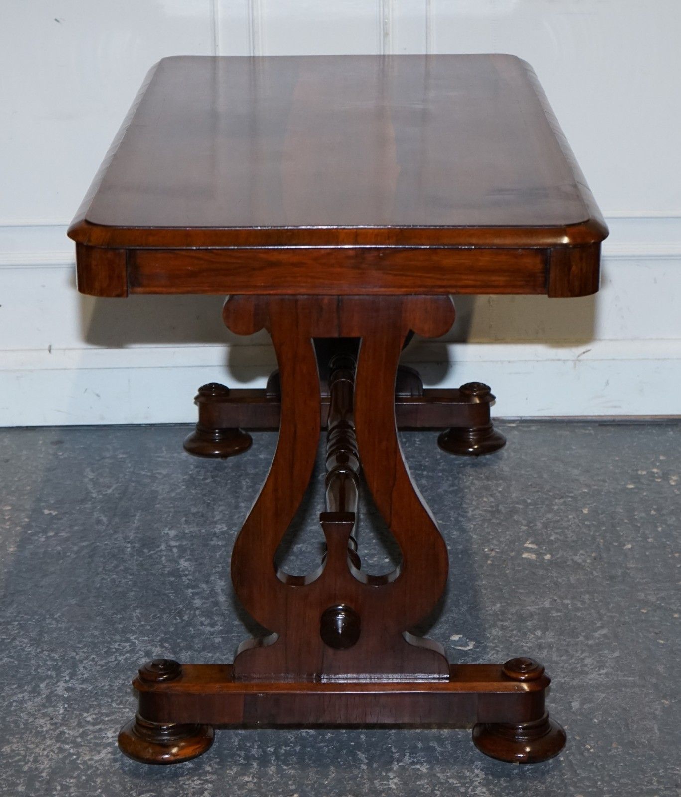 photo buy Fully Restored Antique Early Victorian Hardwood Library Writing Table