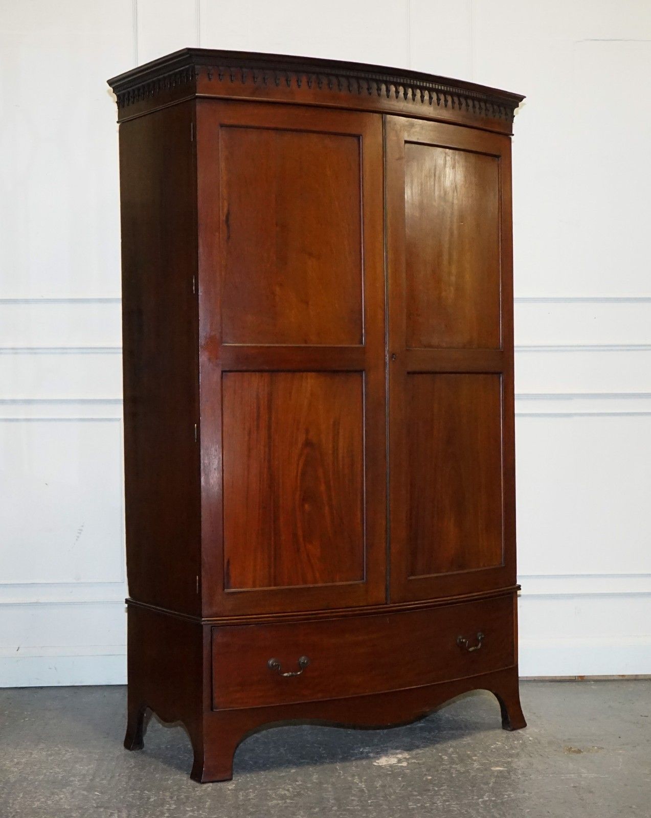 Antique English George III Linen Press Converted To Wardrobe photo furniture