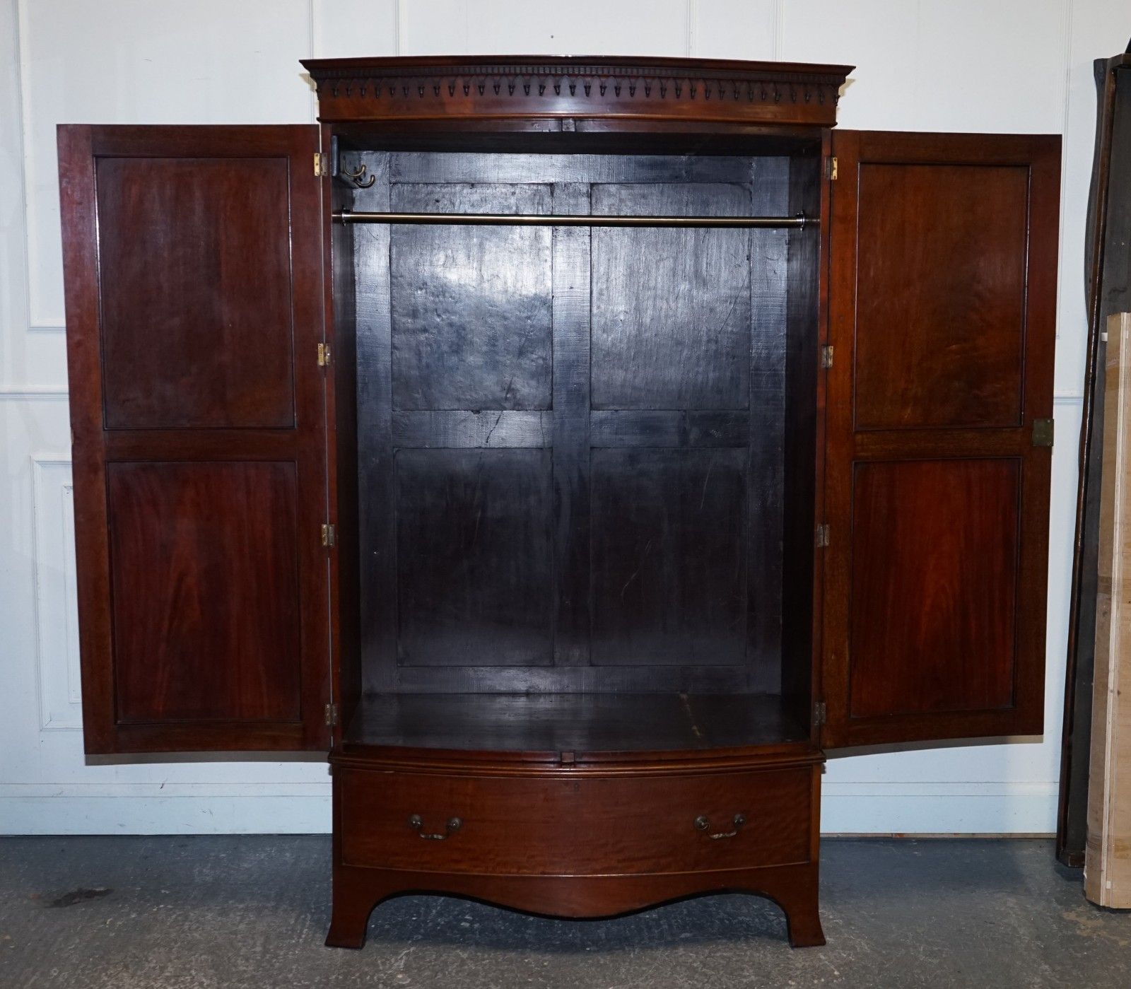photo buy Antique English George III Linen Press Converted To Wardrobe