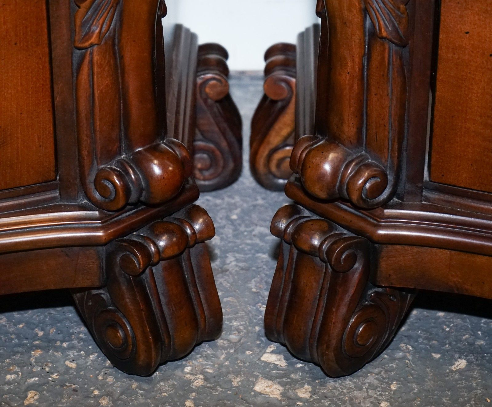 Pair Of Large American Chippendale Style Nightstands Bedside Tables photo vintage