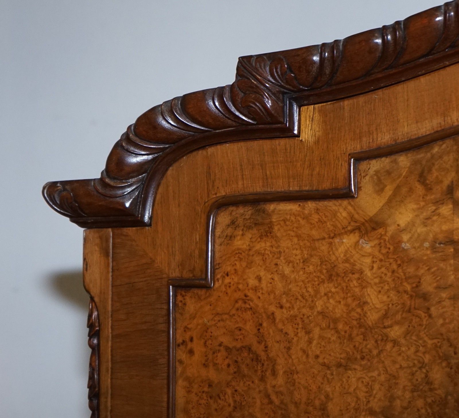 Victorian Queen Anne English Art Deco Burr Walnut Two Door Wardrobe photo buy