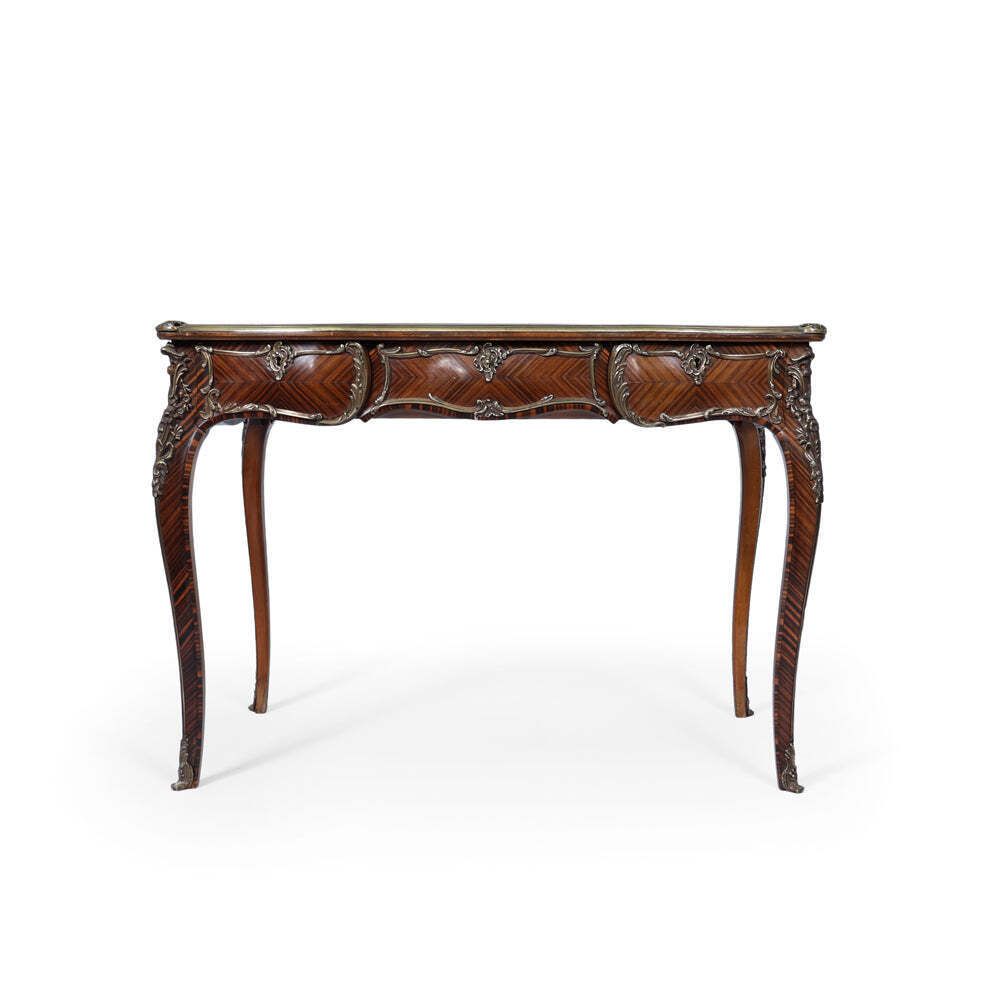 Louis XV Style Kingwood & Ormolu Bureau Plat By Simon Loscertales photo for sale