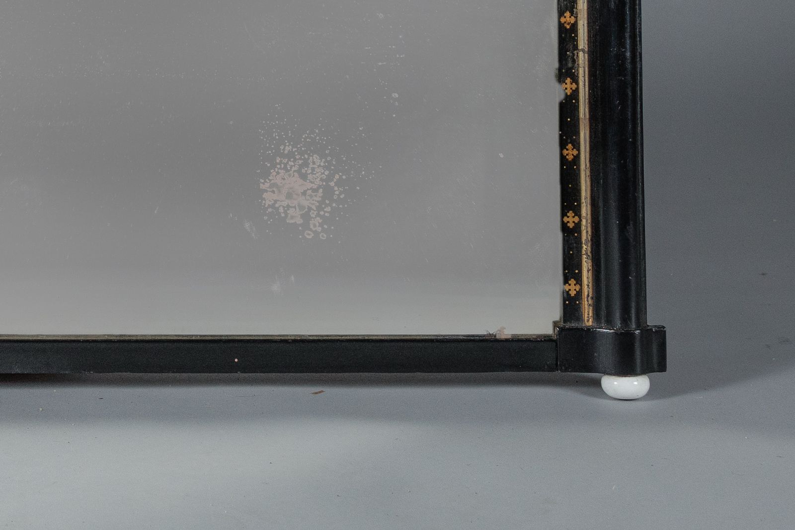 Large 19th Century Victorian English Ebonised And Parcel   Gilt Overmantle Mirror photo 1195.0