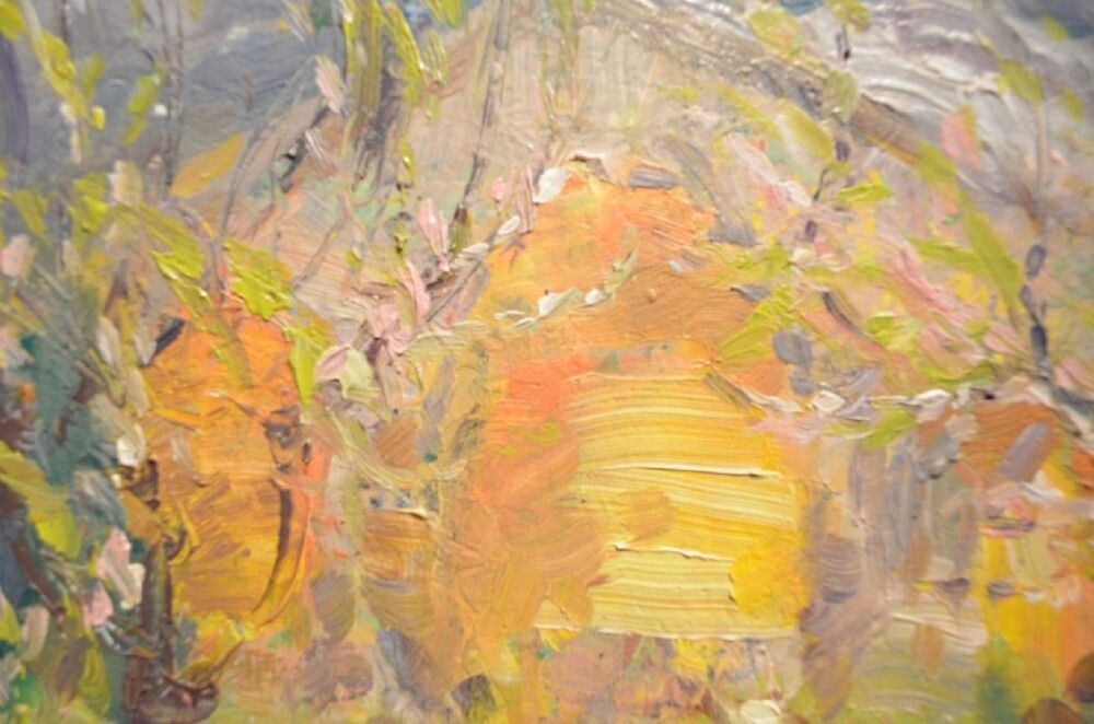 Art Beautiful Oil On Panel By Jeffrey Pratt Born 1940 photo