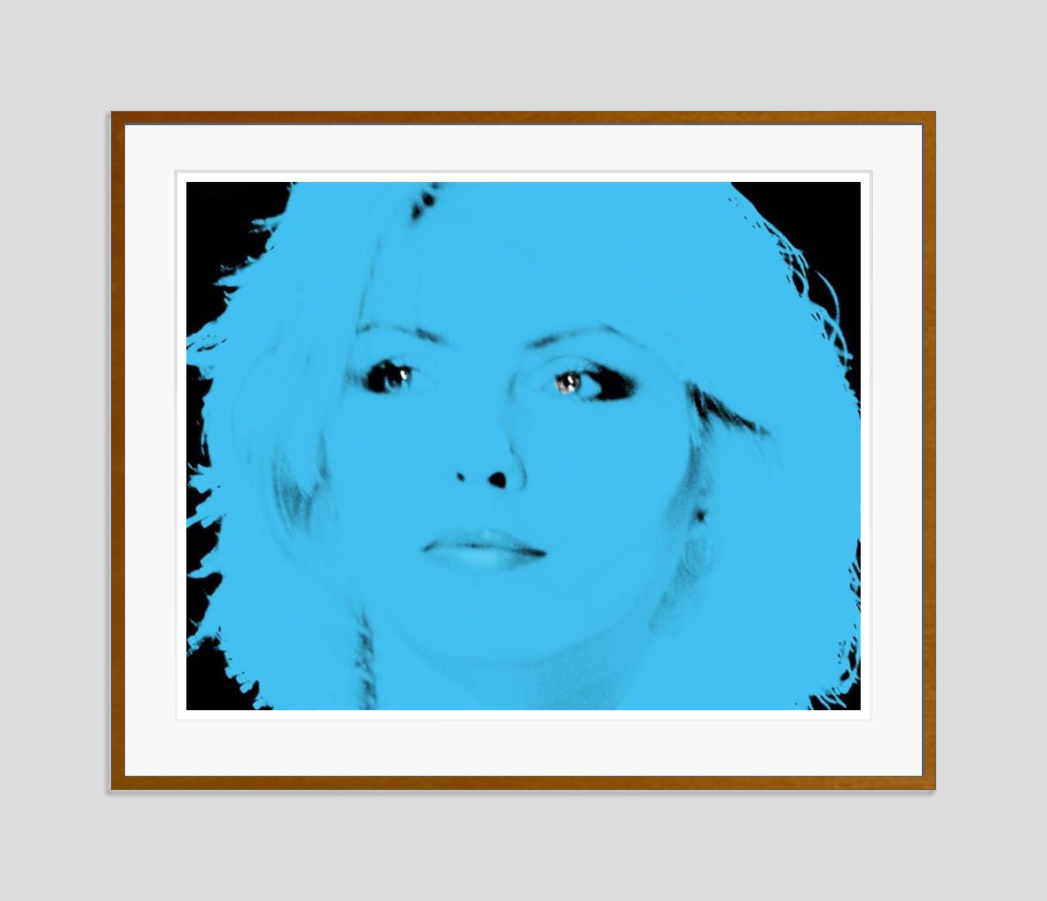Batik 'Blondie Blue' Signed Limited Edition Print Framed In Brown photo furniture