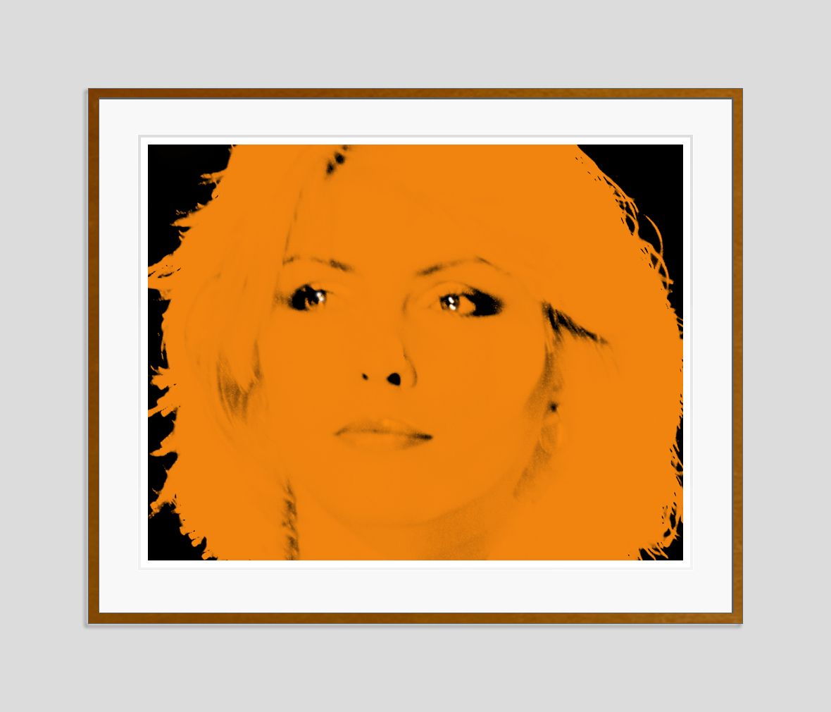 Batik 'Blondie Orange' Signed Limited Edition Print Framed In Brown photo furniture