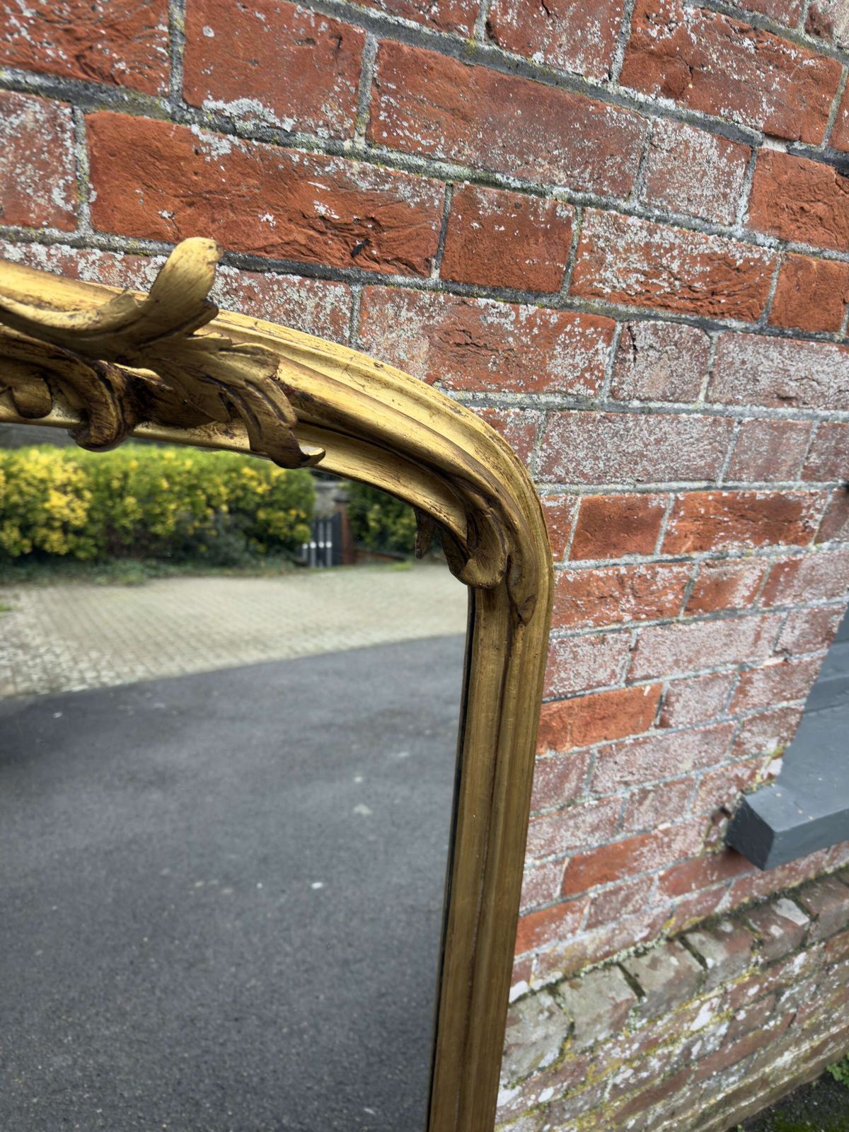 A Stunning Large Antique English 19th C Top Gilt Overmantle Mirror. photo furniture