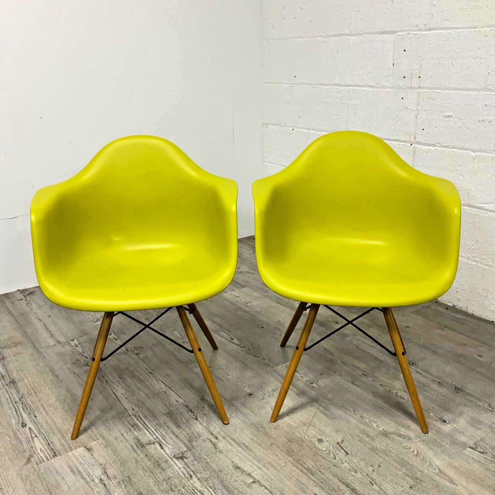 A Pair Of Genuine Charles Eames Daw Chairs For Vitra photo vintage