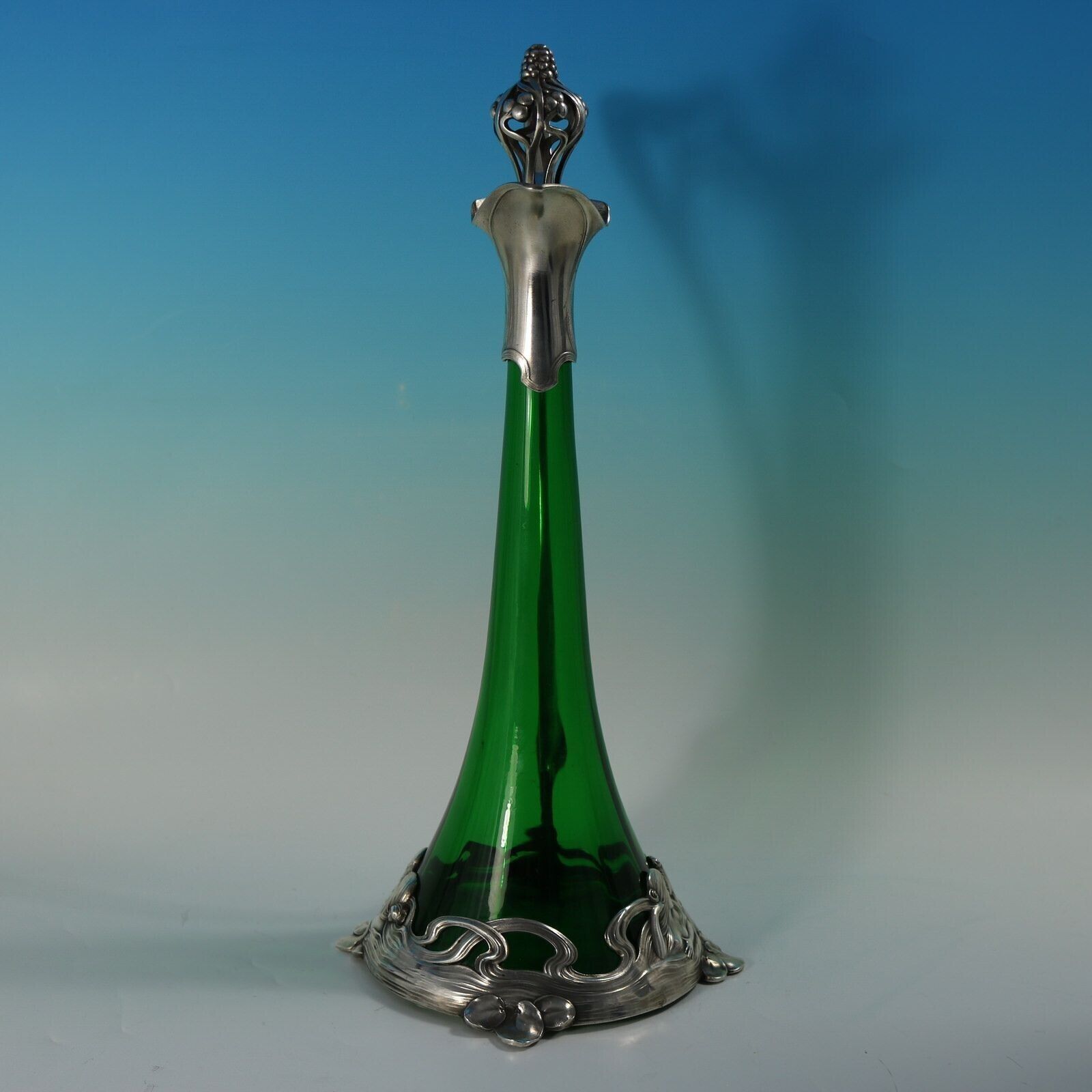 Art Nouveau Wmf Claret Jug And Stopper With Green Glass Liner photo buy