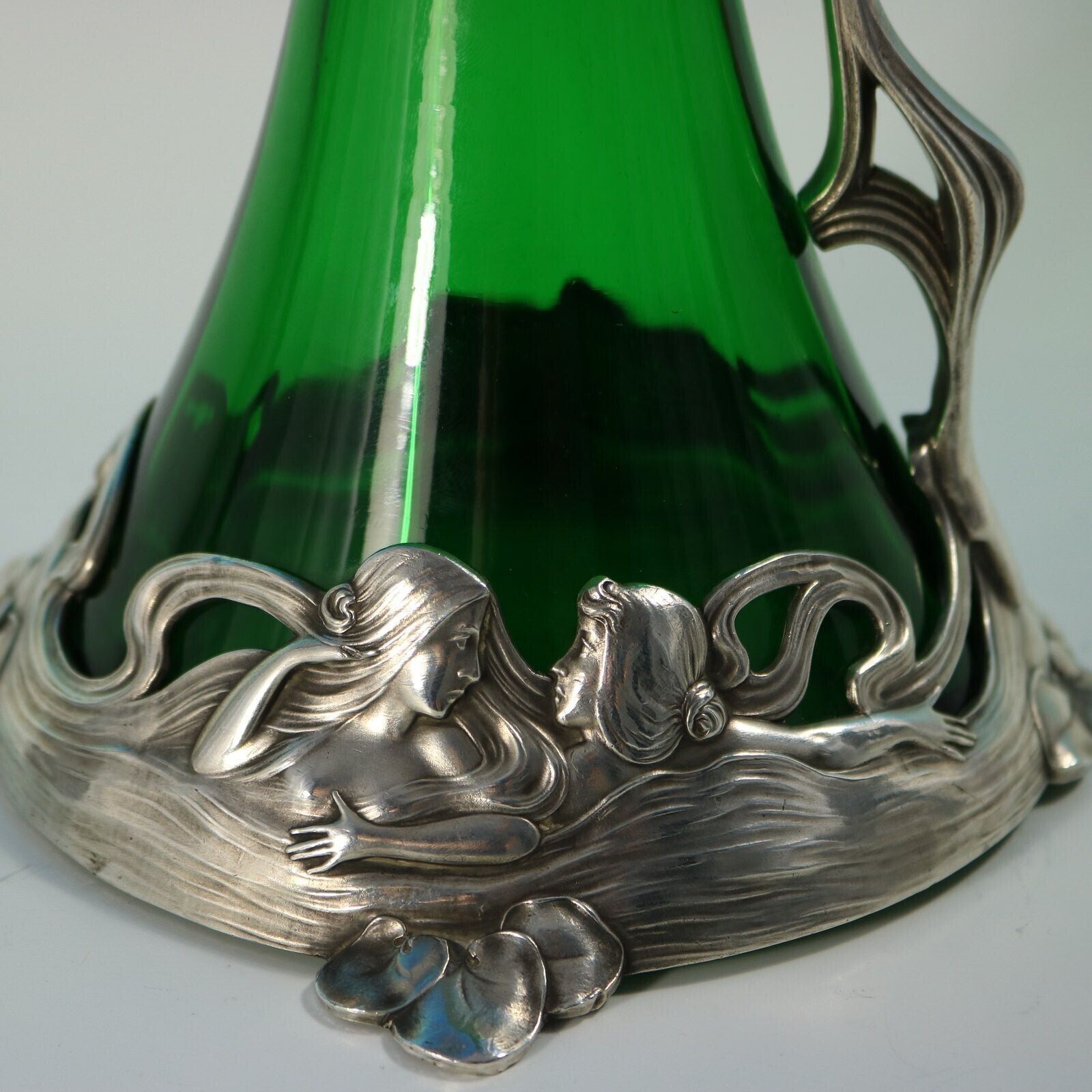photo furniture Art Nouveau Wmf Claret Jug And Stopper With Green Glass Liner