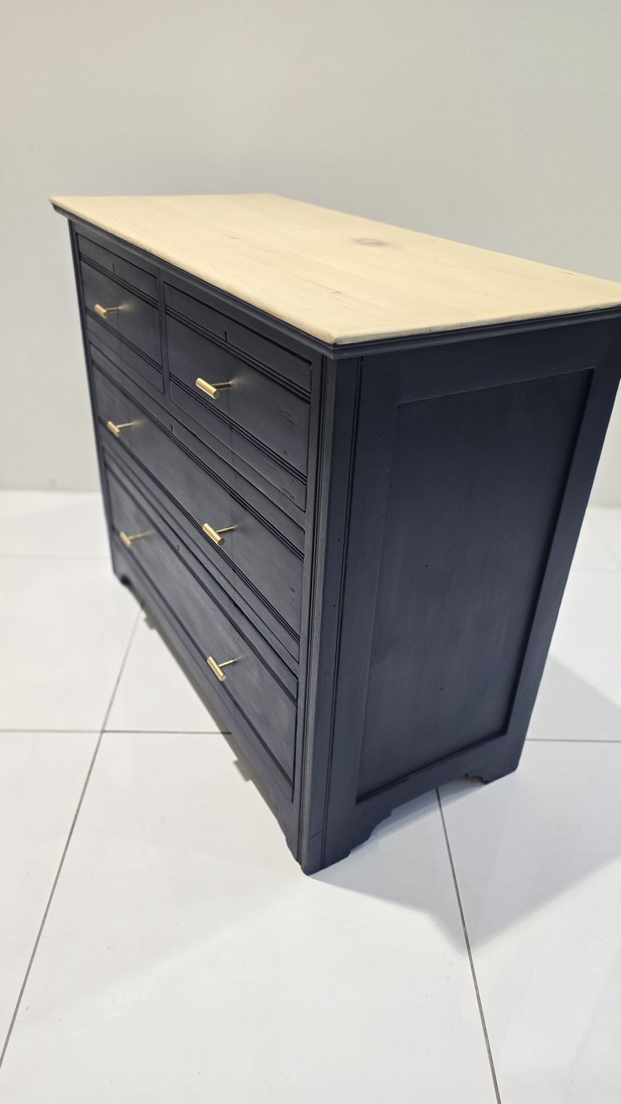 photo vinterior Chest Of Drawers In Oxford Navy With 4 Drawers