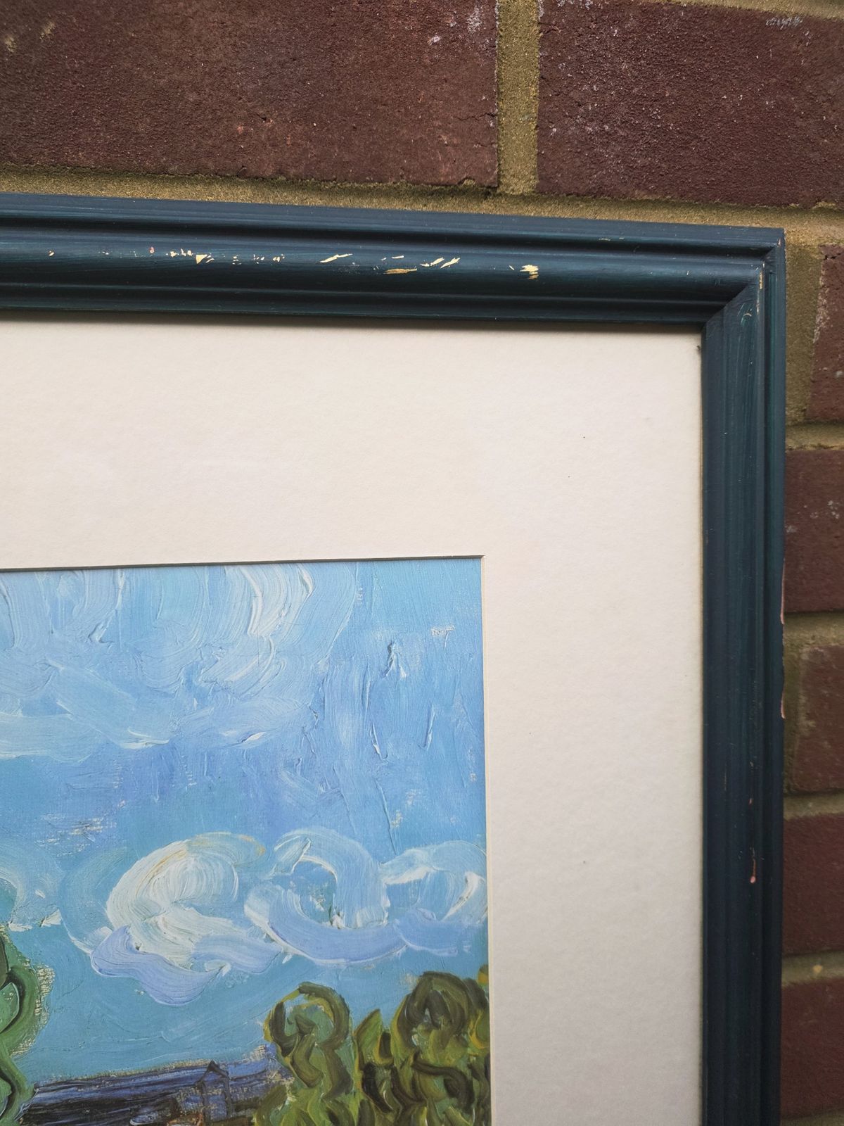 Very Large & Colourful, Framed Print Of 'Houses In Auvers' By Vincent Van Gogh photo 199.0
