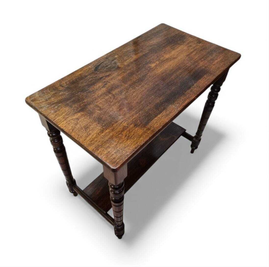 photo furniture Vintage Hall Table / 1970s / Turned Legs / Original Finish