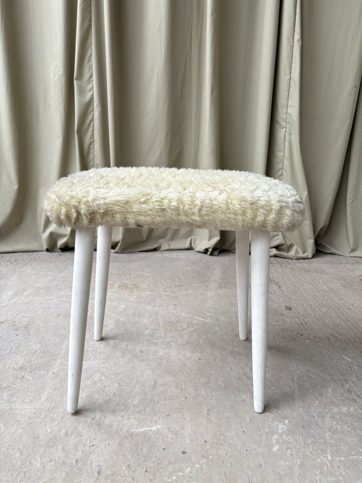 Vtg Mid Century Footstool Stool Retro Danish Scandi R948 photo Furniture