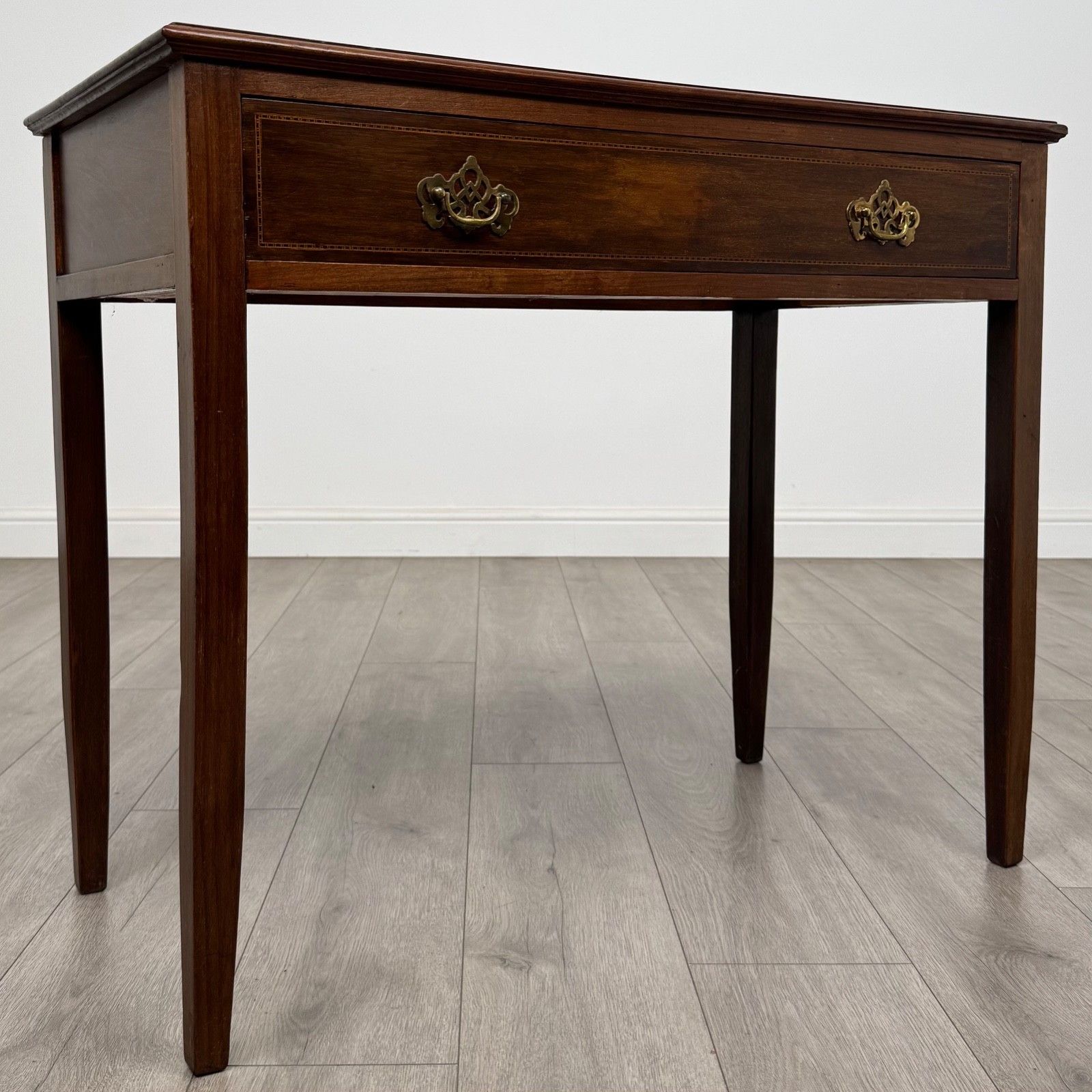 Antique 20th Century Inlaid Writing Table In Mahogany photo vintage