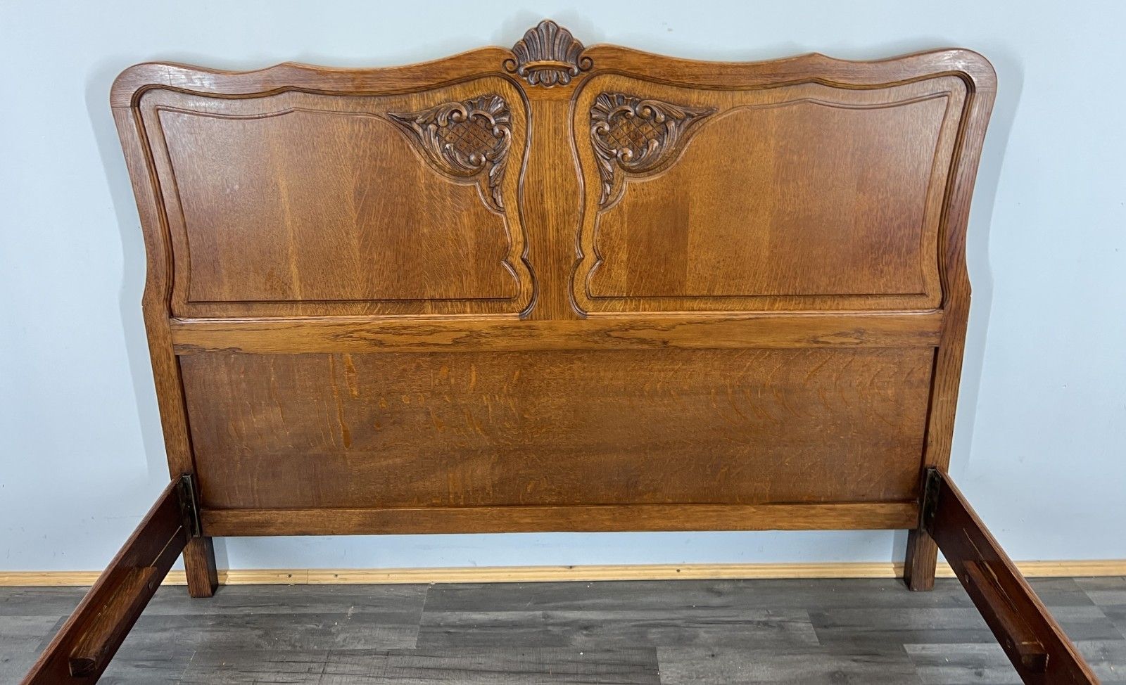 Bed Vintage French Louis XVI Double Bed Frame Oak Carved Headboard Lot 4586 photo buy