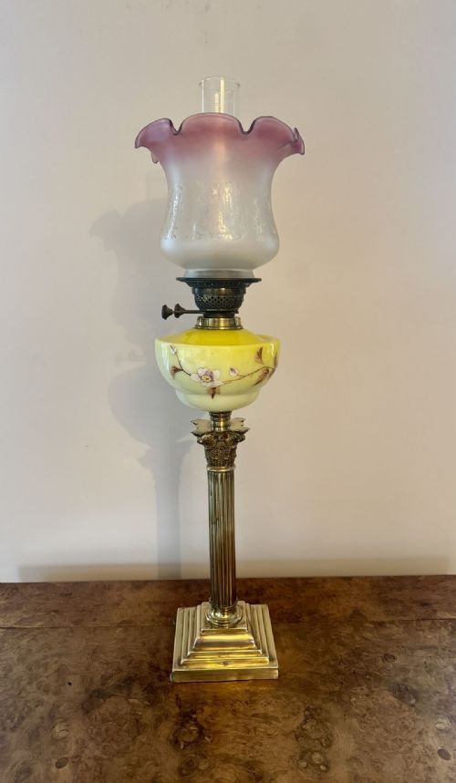 Fantastic Quality Large Victorian Oil Lamp photo buy