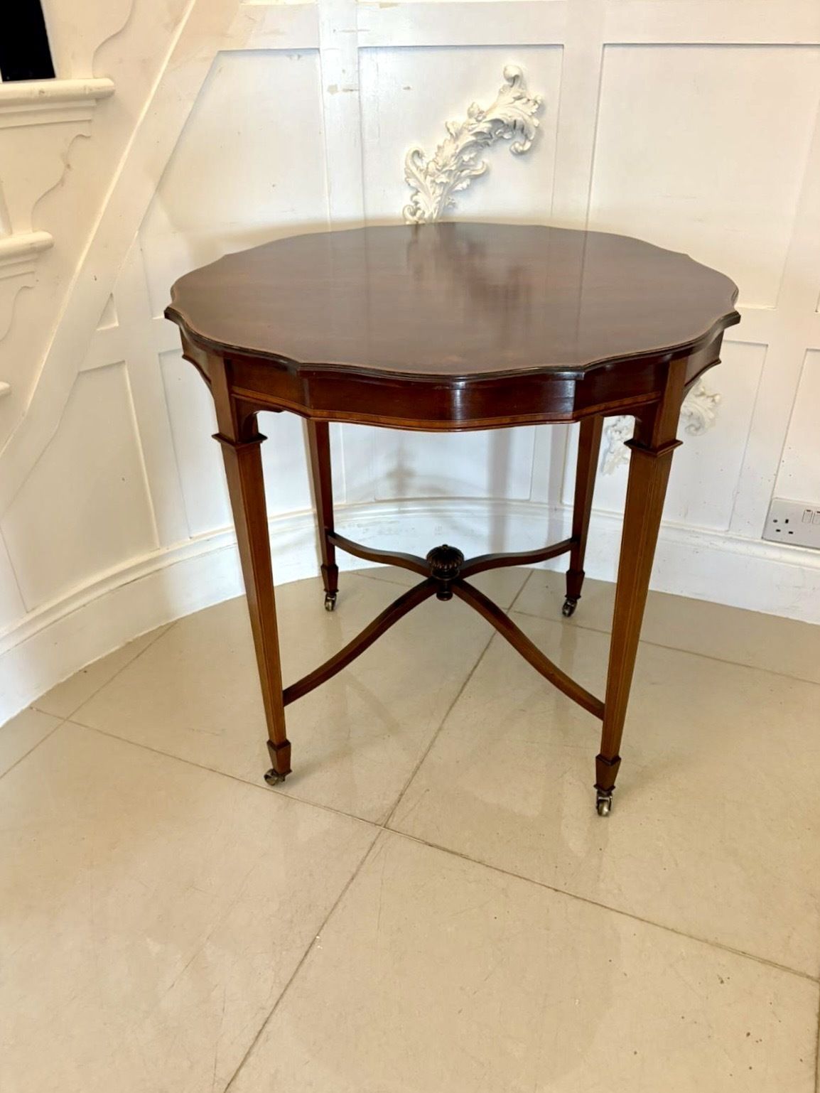 Antique Early 20th Century Satinwood Inlaid Centre Table