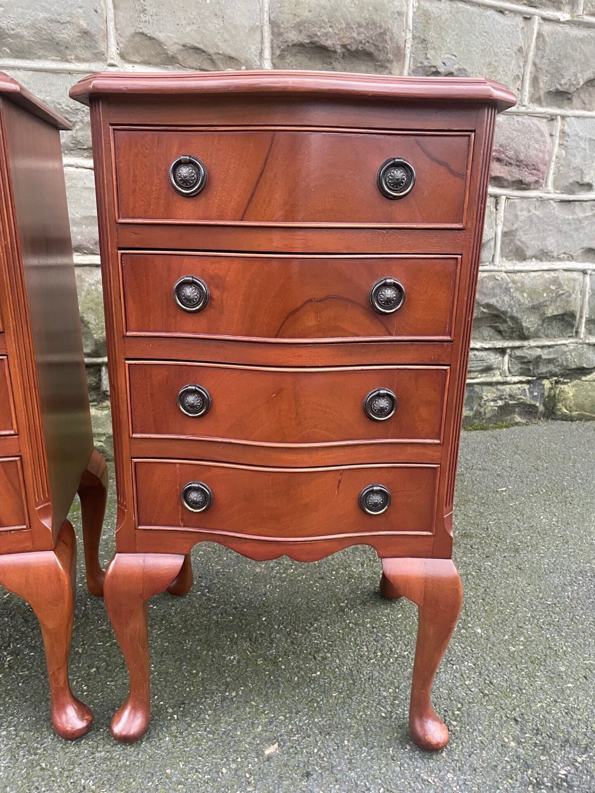 Pair Mahogany 4 Draw Bedside Chests Draws photo 550.0