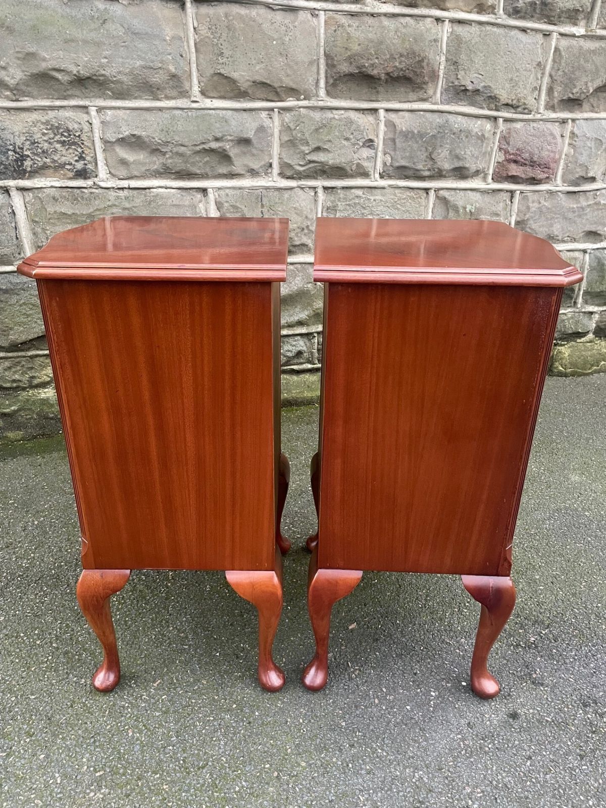 Pair Mahogany 4 Draw Bedside Chests Draws photo buy