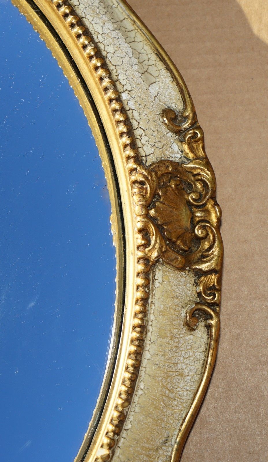 Lovely Collectable Antique French Original Paint Convex Butlers Wall Mirror photo buy
