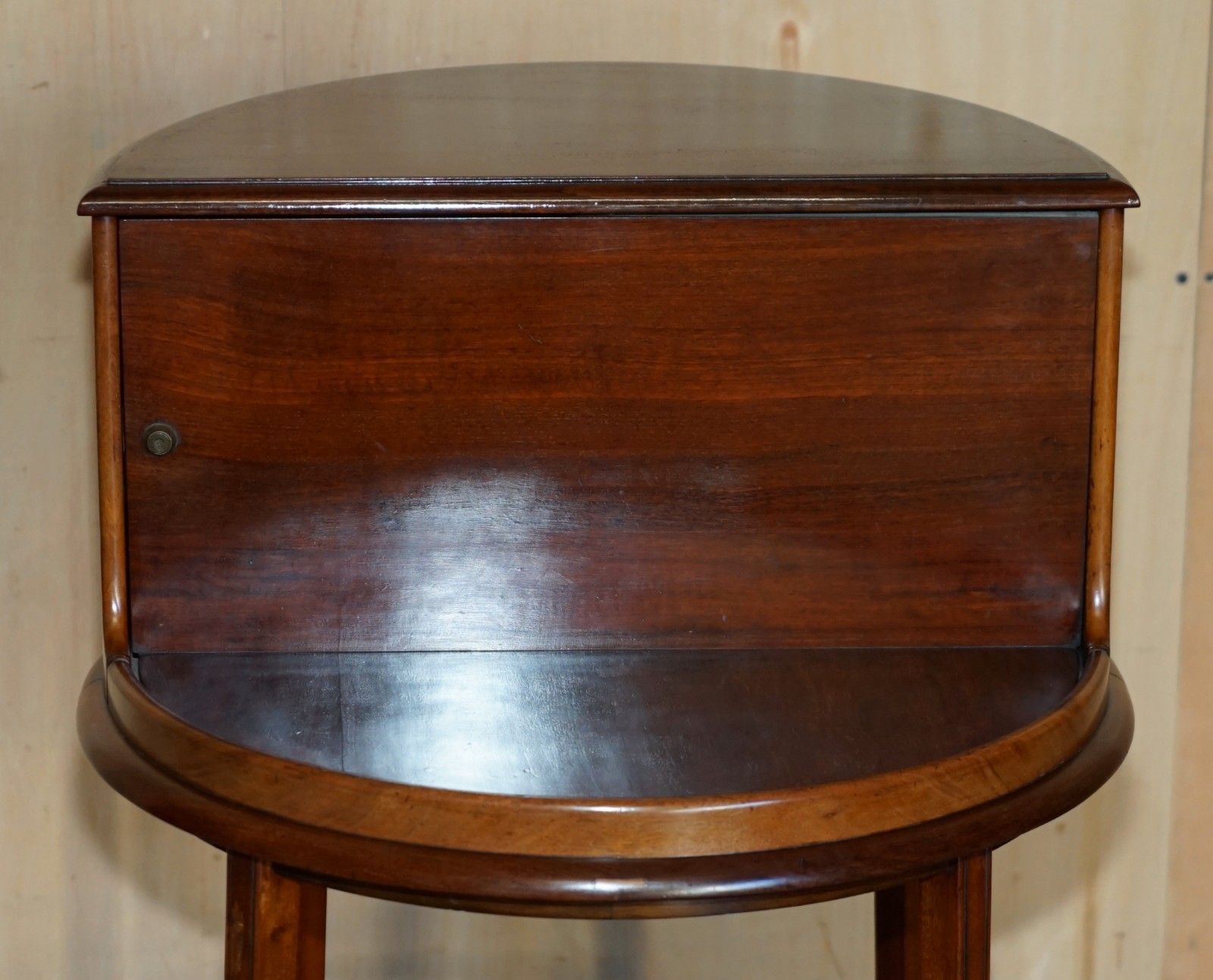 Antique Victorian 1880 Mahogany Cut Glass Crystal Spinning Drinks Cabinet Table photo buy