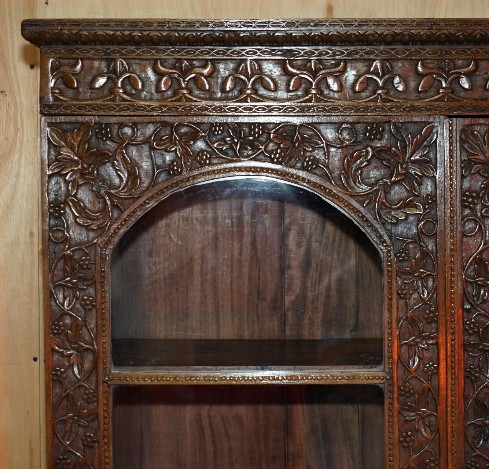 Antique 19th Century Colonial Anglo Indian Rosewood Bookcase On Chest Of Drawers photo Furniture