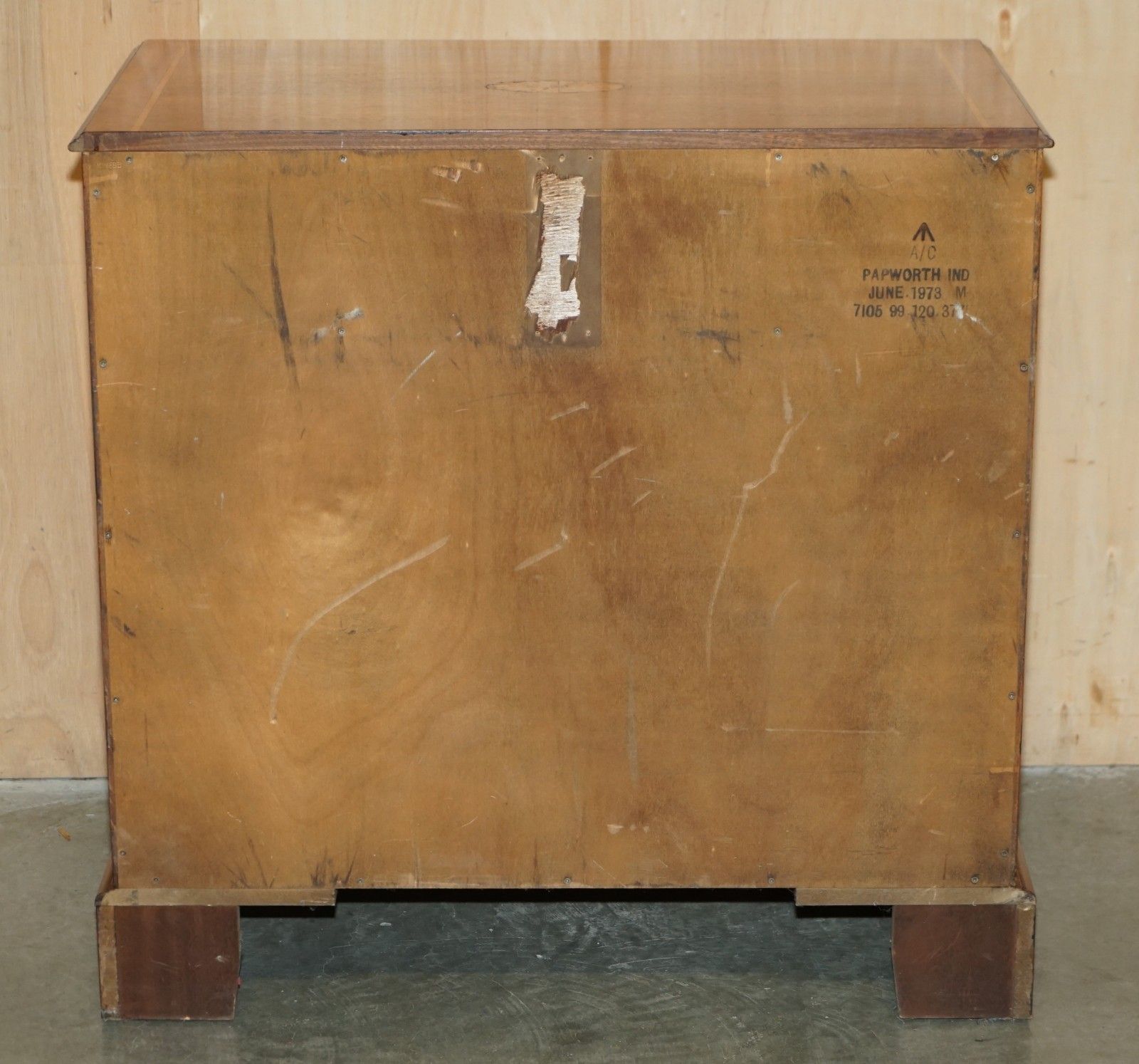 Furniture Pair Of Restored Mahogany & Satinwood Antique Sheraton Revival Chest Of Drawers photo