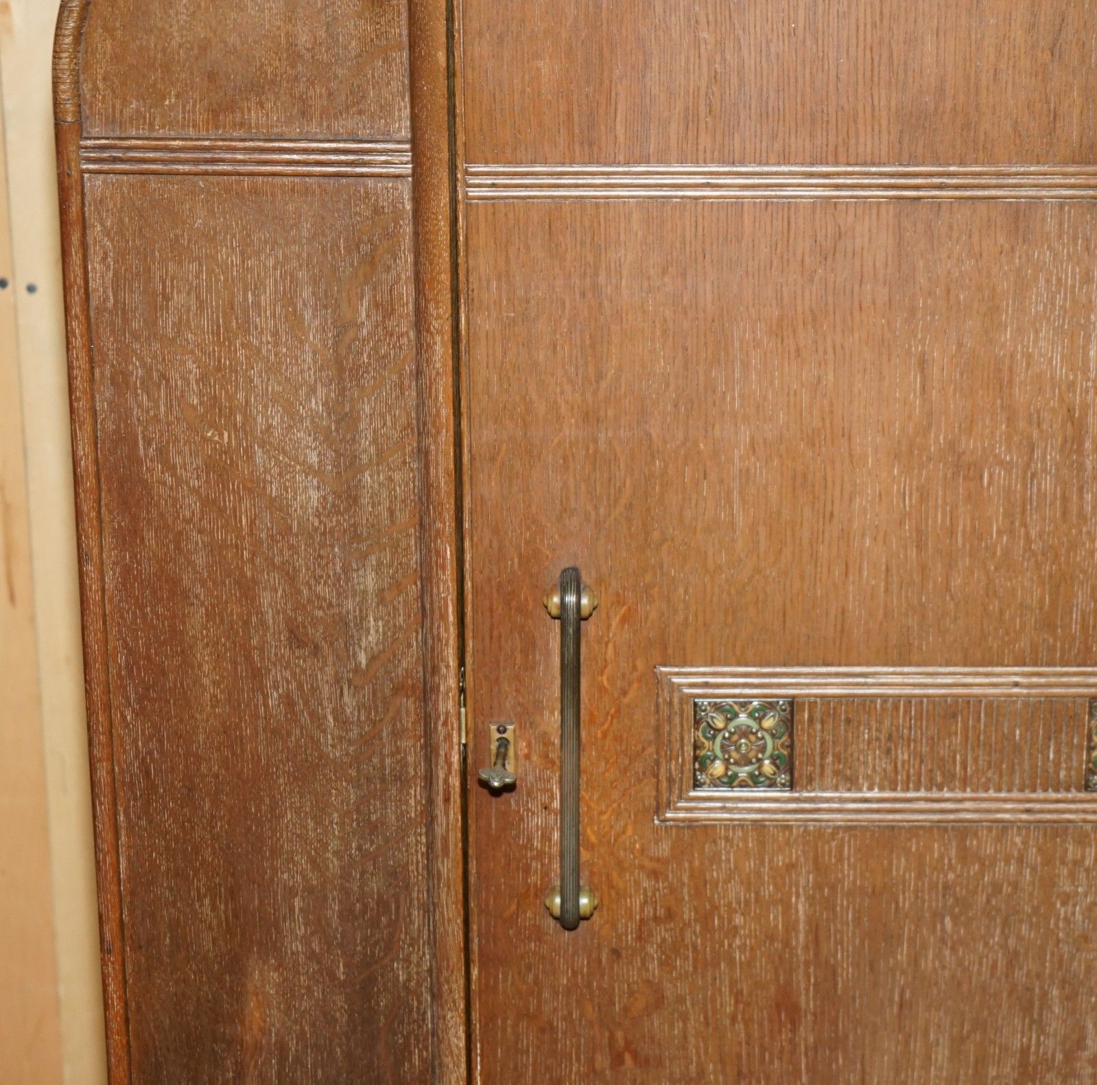 Stunning Art Deco Heals London Limed Oak Single Wardrobe Part Of A Large Suite photo 2250.0