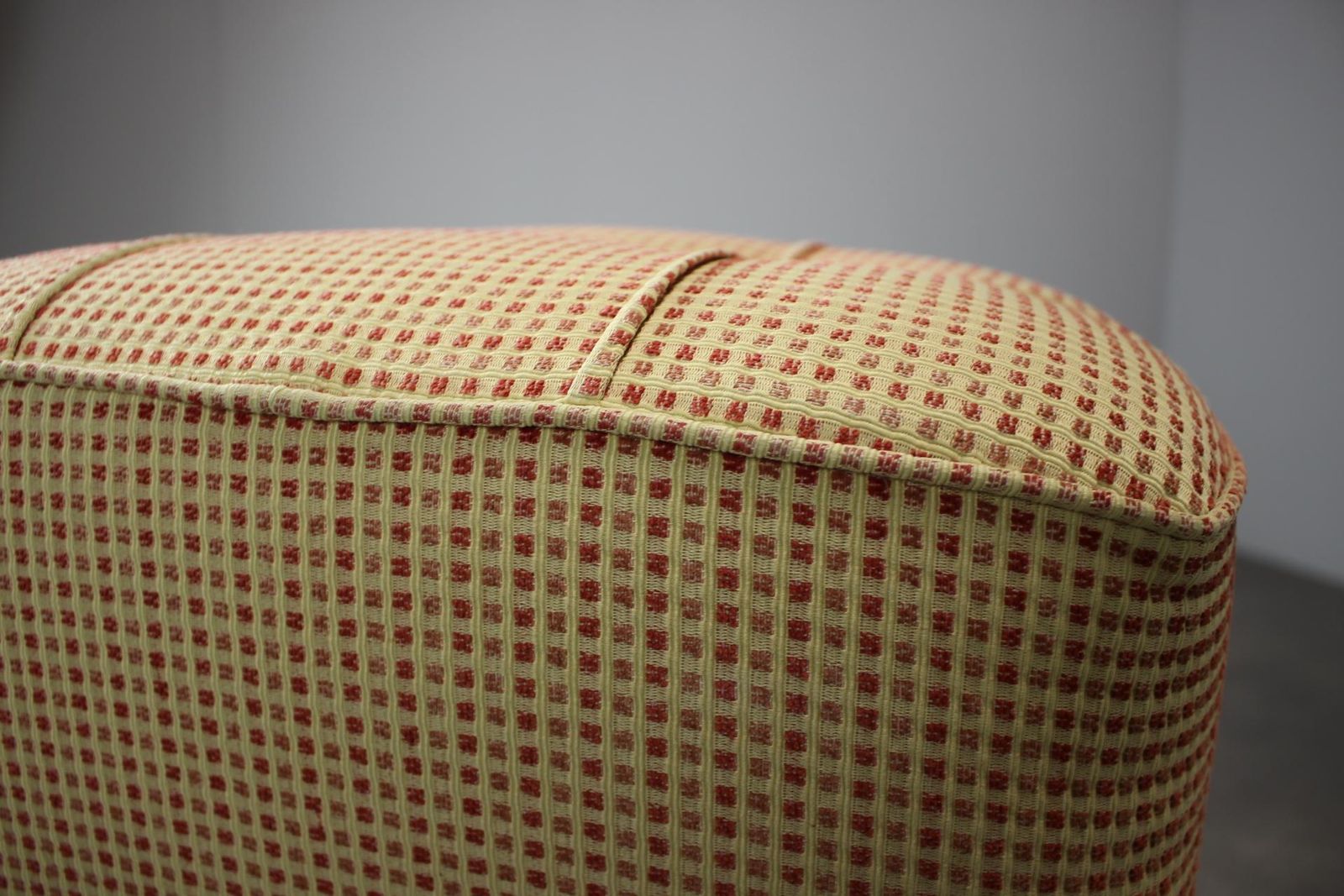 1930s Czechoslovak Art Deco Ottoman / Tabouret With Springs Seat, New Upholstery photo buy
