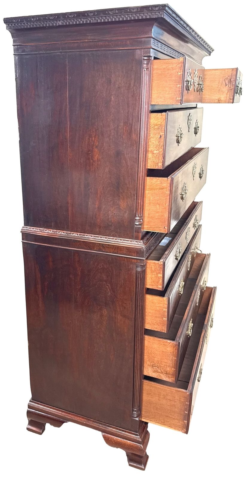 14000.0 Fine 18th Century Chippendale Mahogany Tallboy (England, Circa 1765) photo