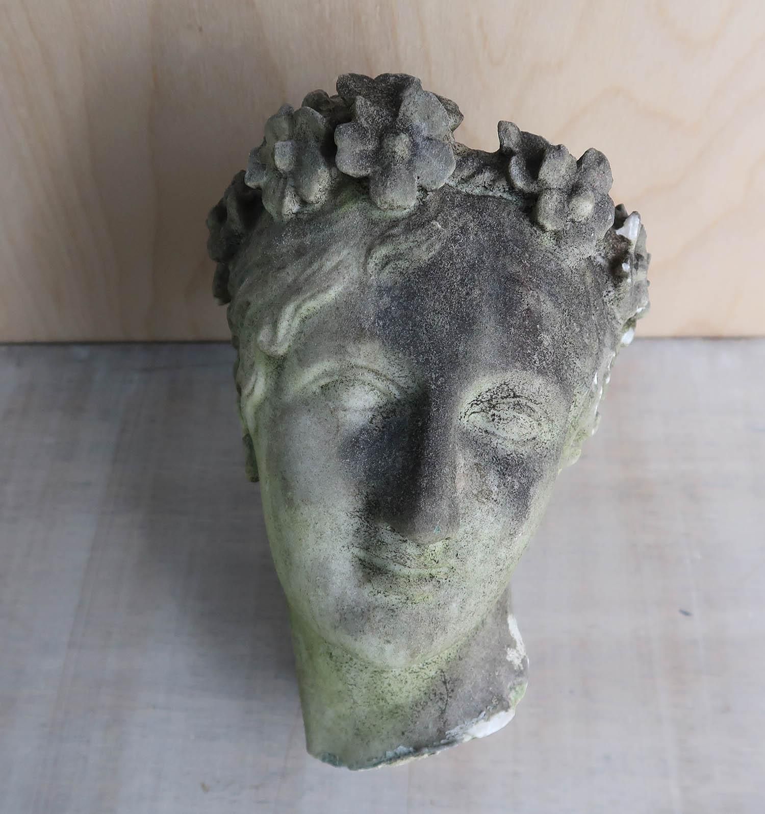 Antique White Marble Garden Statue   Classical Maiden. Italian, 19th Century photo for sale