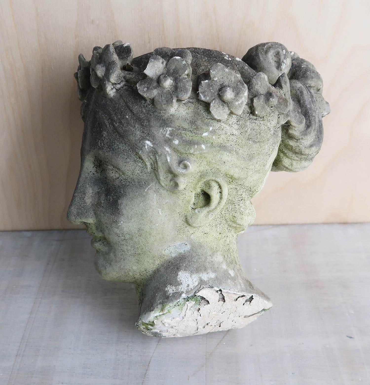 Antique White Marble Garden Statue   Classical Maiden. Italian, 19th Century photo buy
