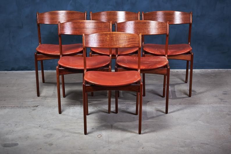 Vintage Rosewood Dining Chairs By Erik Buch, Set Of 6 photo furniture
