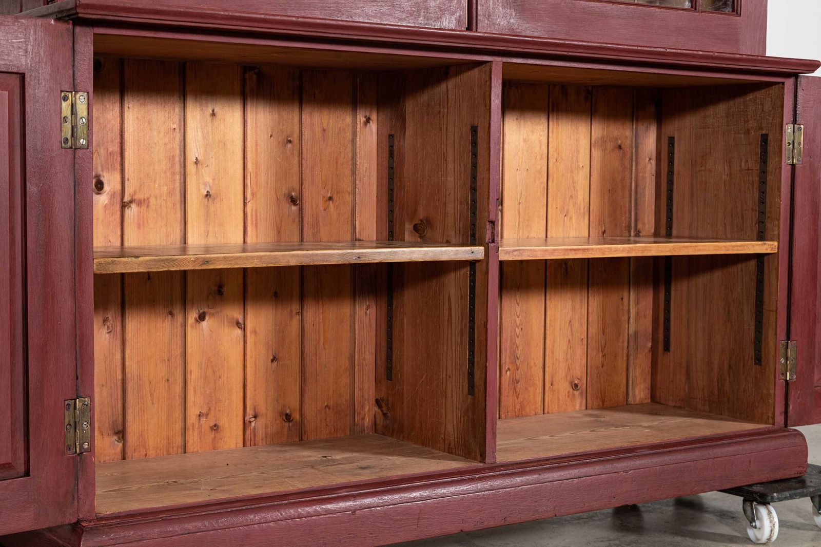 5118.0 Large 19thc English Pine Glazed Dresser/Bookcase photo