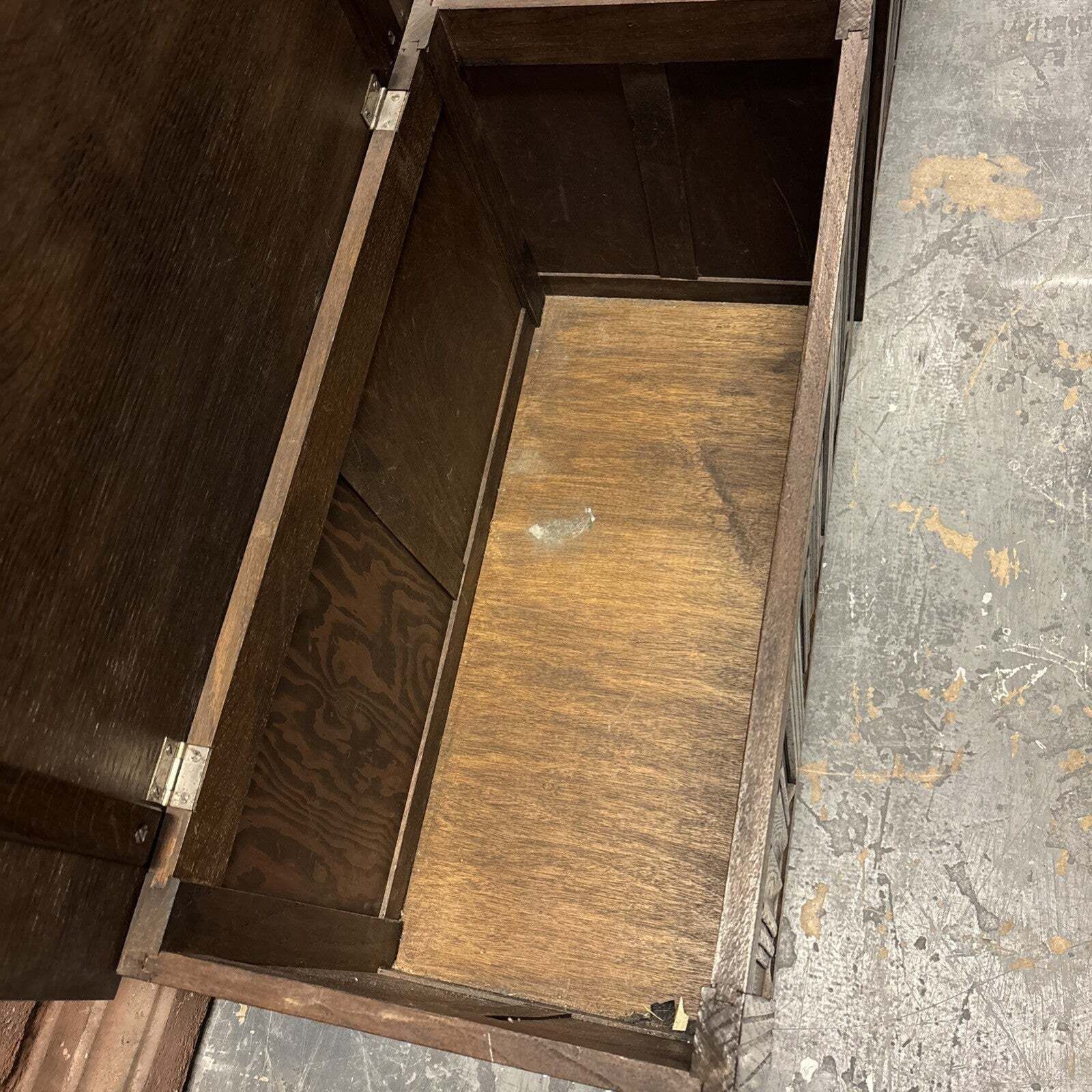 Pair Of Small Oak Coffers, Rare To Have A Pair. photo vintage