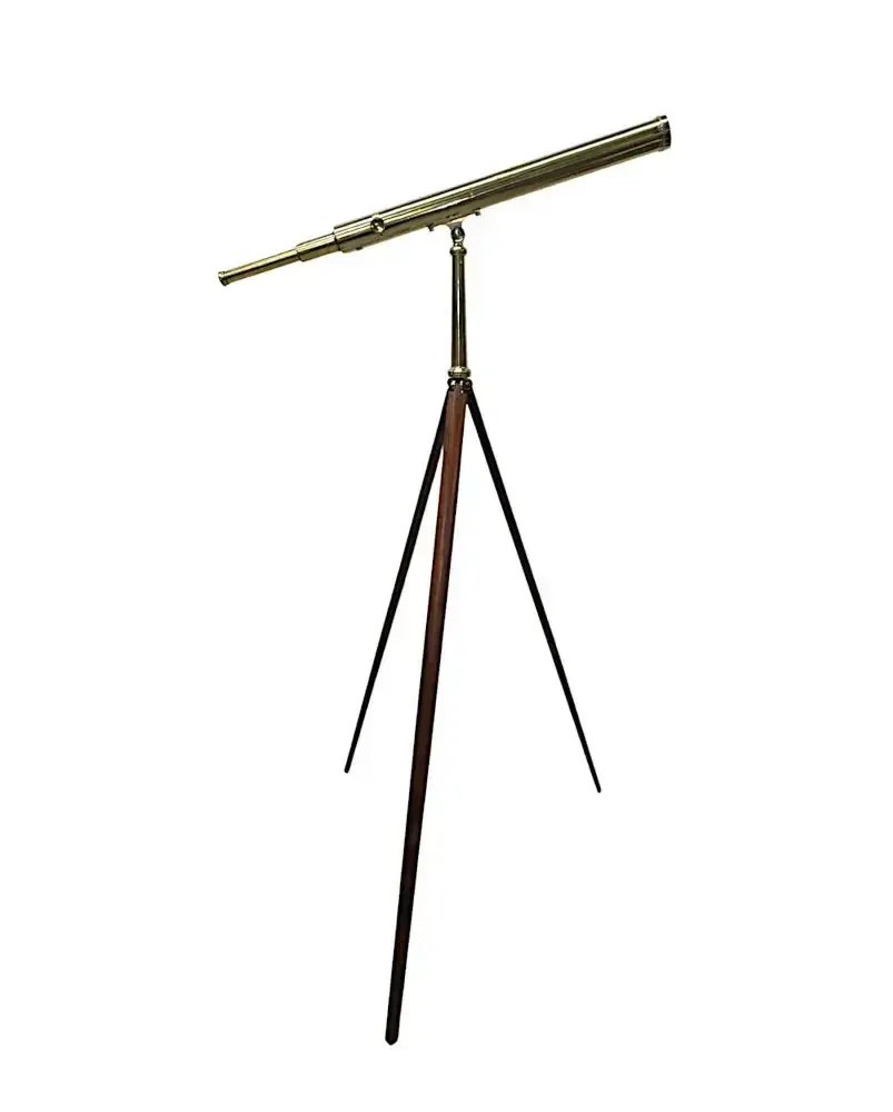 A Very Fine Early 19th Century Polished Brass Telescope By W.& T. Gilbert, London