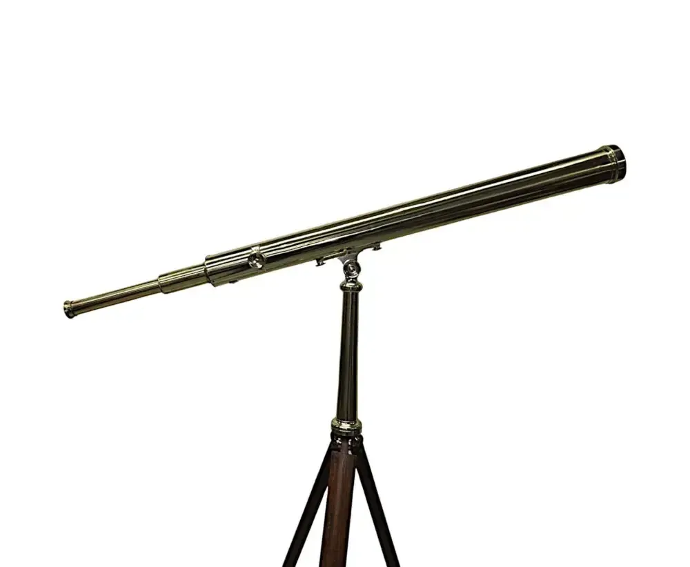 A Very Fine Early 19th Century Polished Brass Telescope By W.& T. Gilbert, London photo furniture