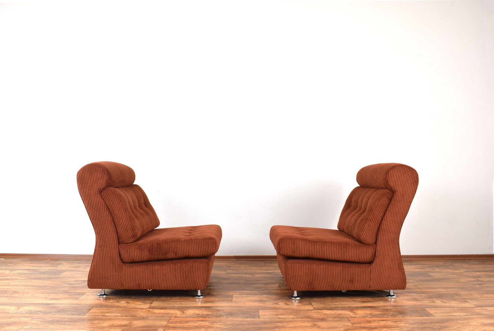 Mid Century Italian Lounge Chairs, 1970s, Set Of 2 photo for sale