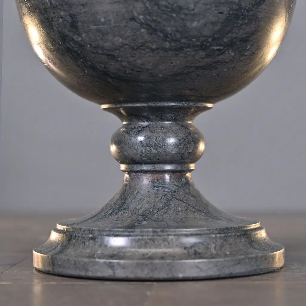 Grey/Black Marble Urn With Golden Bees, Classic Empire Style photo Art