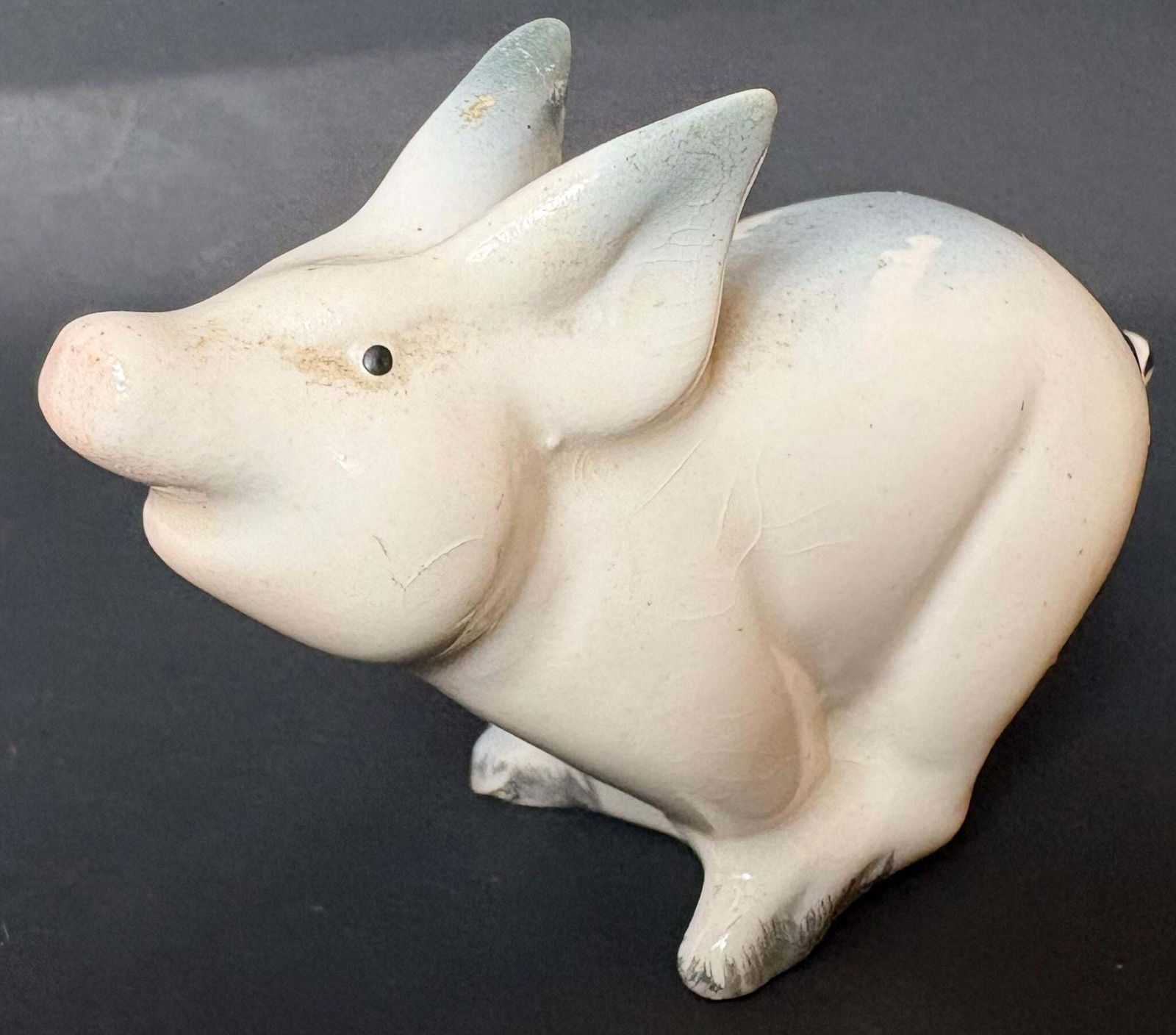 Vintage Beswick Sow & Piglet Figurines – Cream Glaze English Pottery photo for sale