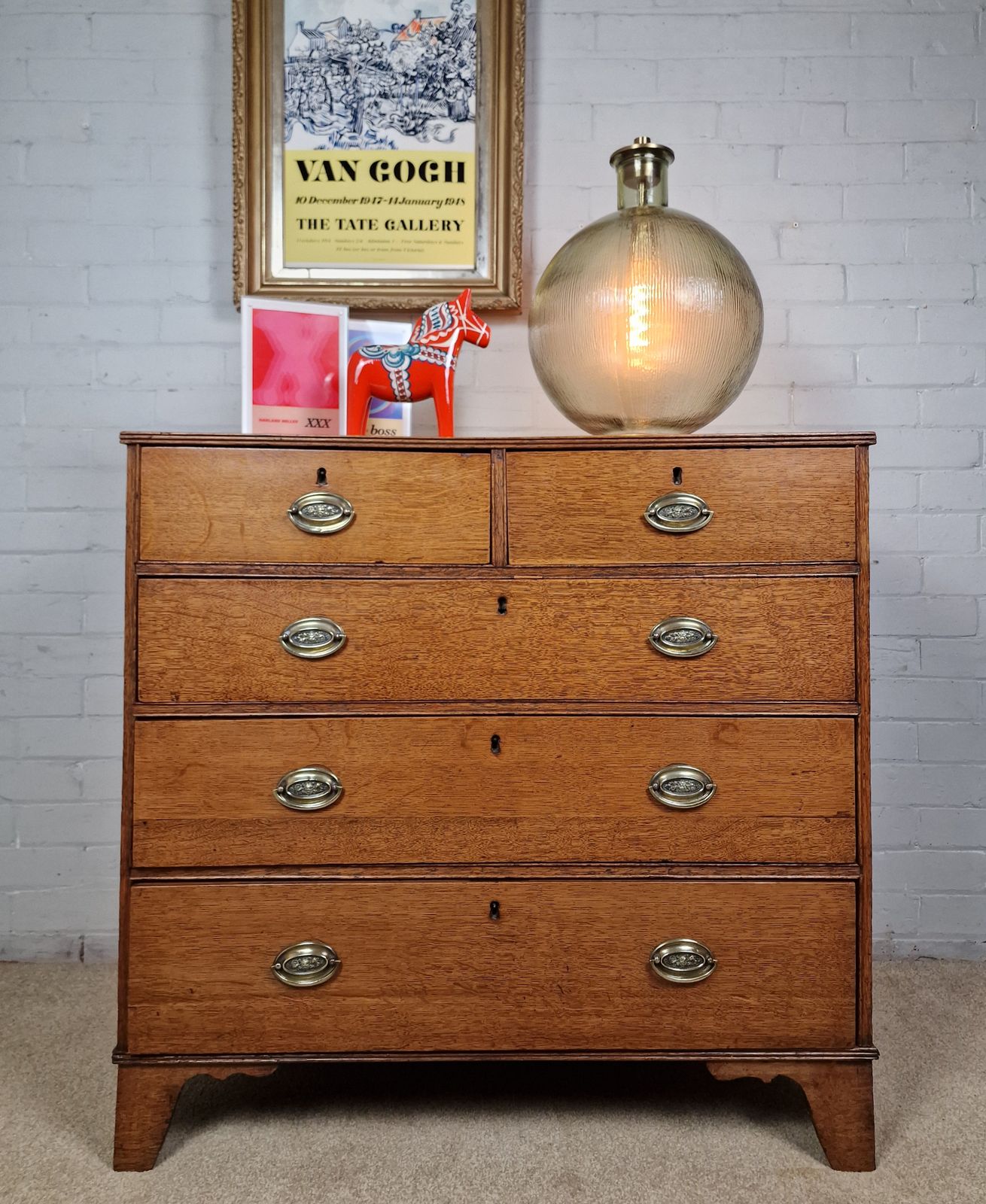 photo for sale Georgian Oak Chest Of Drawers, Mid 20th Century