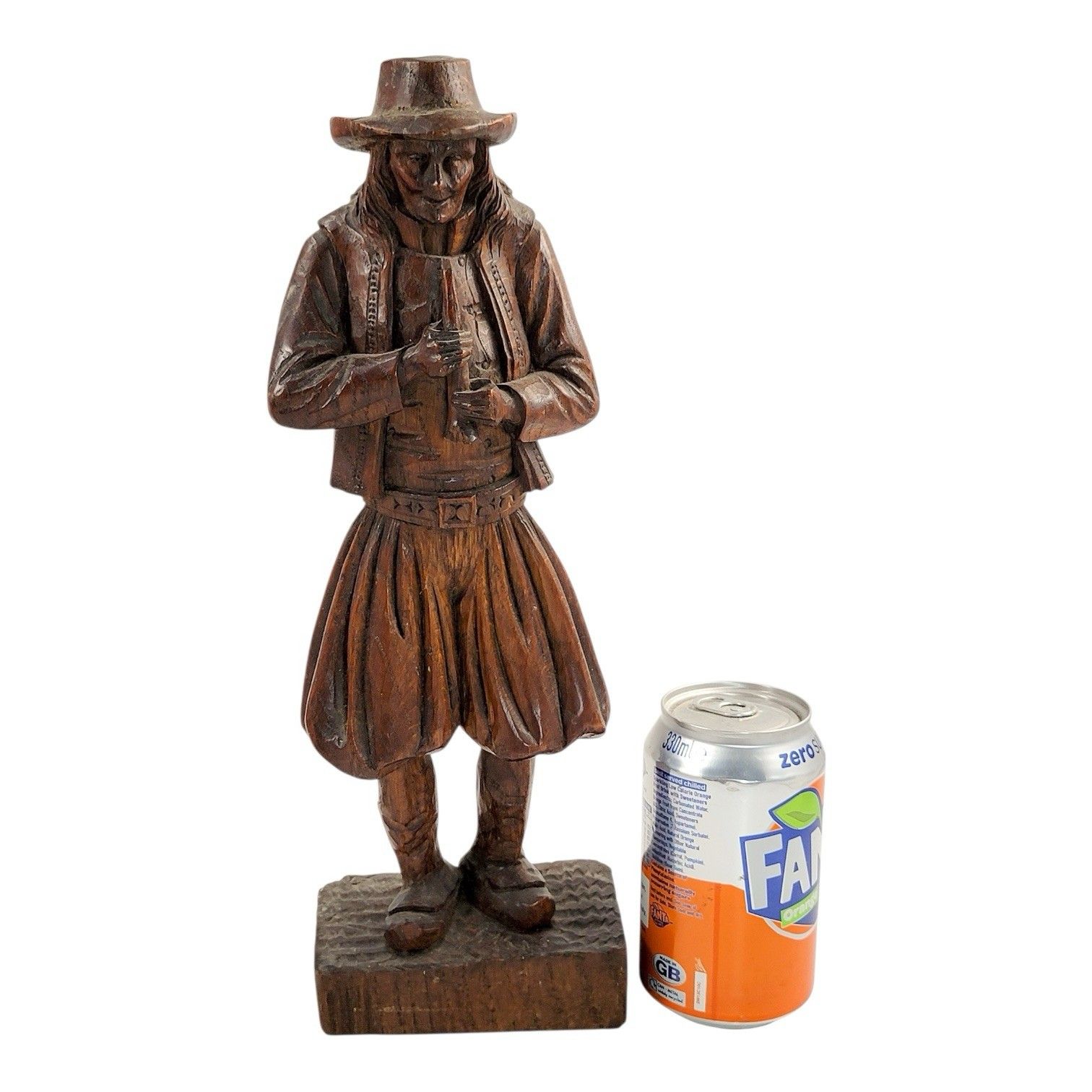 Antique 19th C. German Black Forest Carved Oak Pied Piper Of Hamelin Statue photo buy