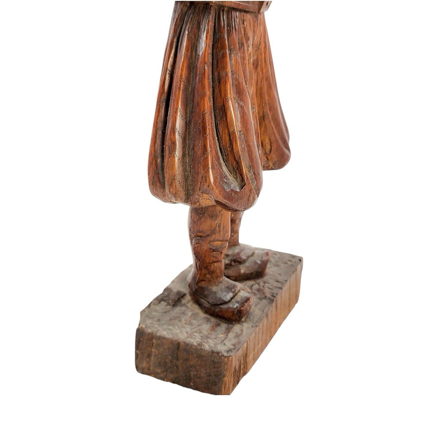photo buy Antique 19th C. German Black Forest Carved Oak Pied Piper Of Hamelin Statue