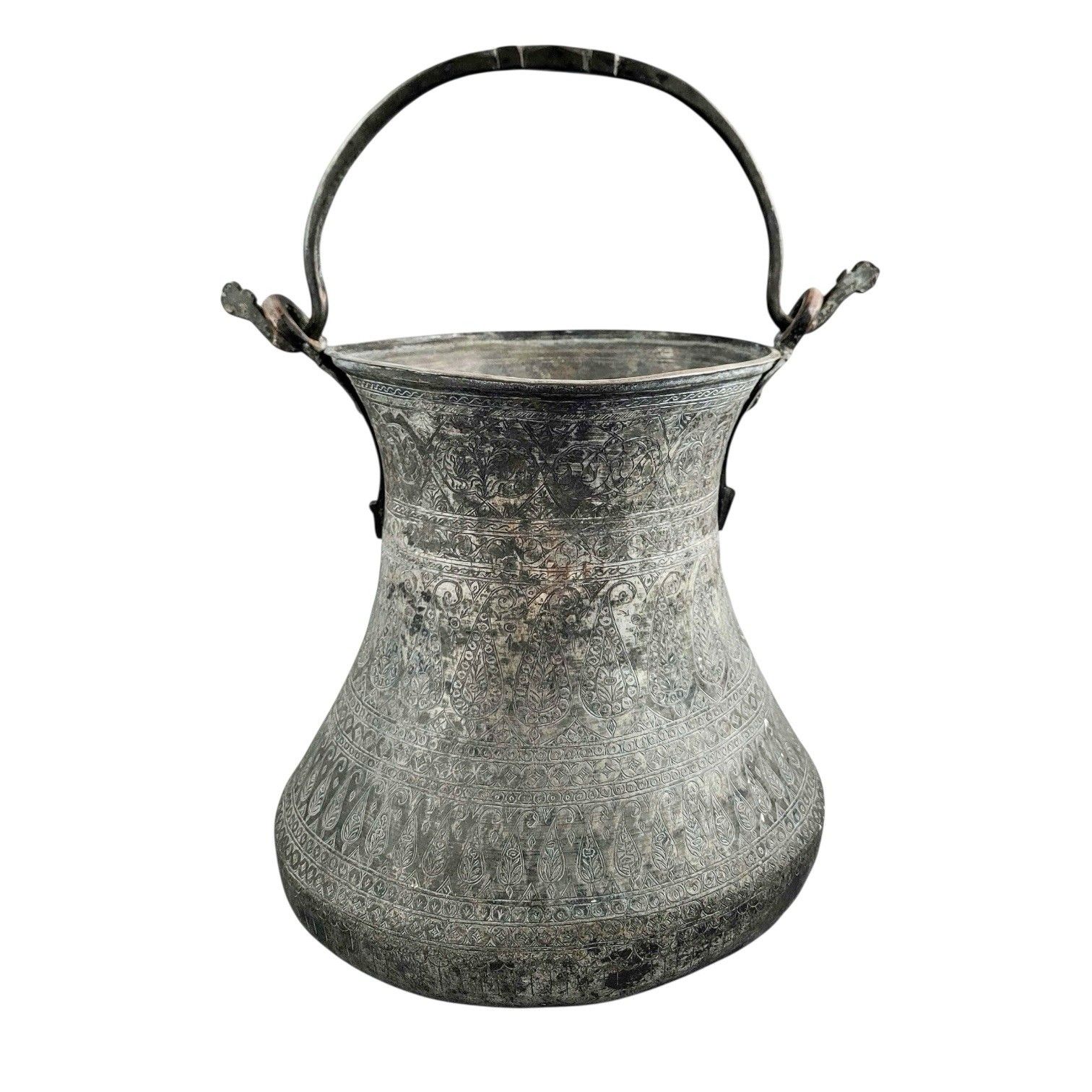 Ritual Vessel, Persia, 18th C – Hand Engraved Bronze āb Zan, Museum Quality photo 5000.0