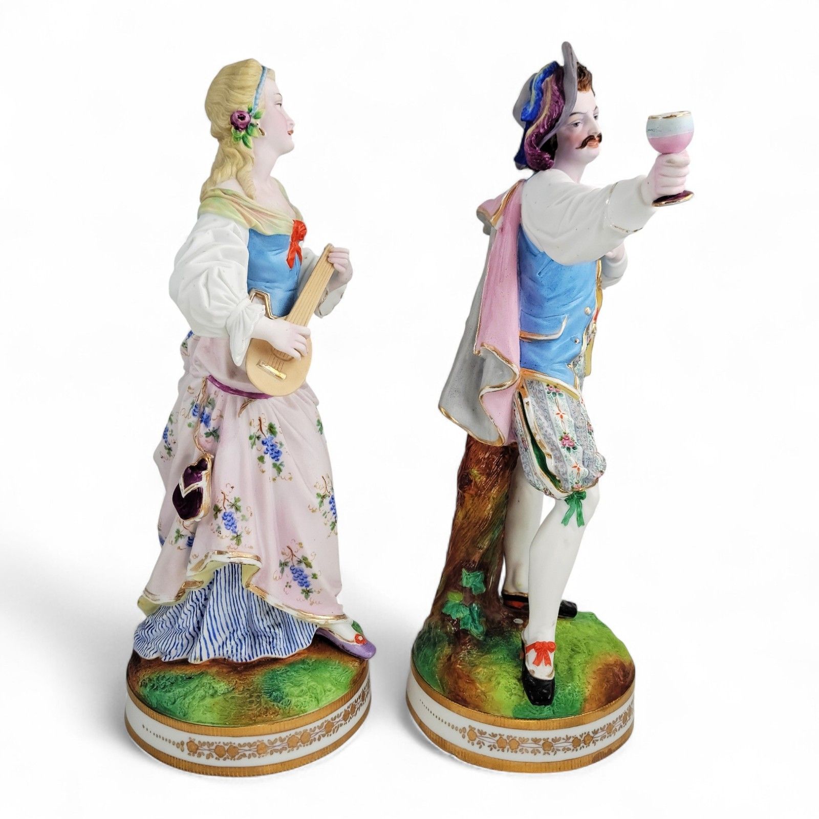 Pair Of Large French Porcelain Figures, Vion Et Baury Style, Paris C. 1870 photo Home Decor