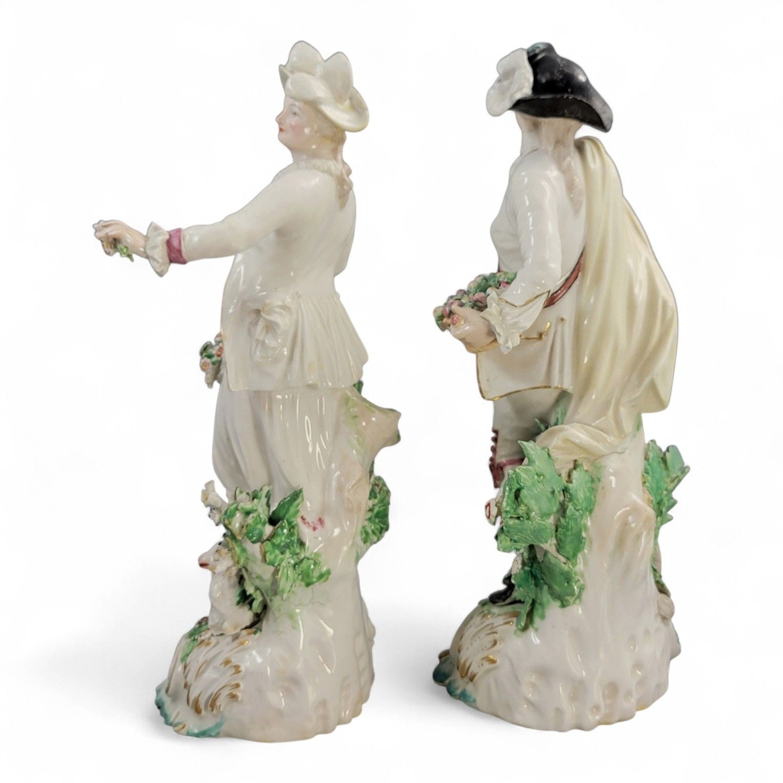 Derby Porcelain Pair “Dresden Shepherds” C.1760 – Shepherd And Shepherdess photo for sale