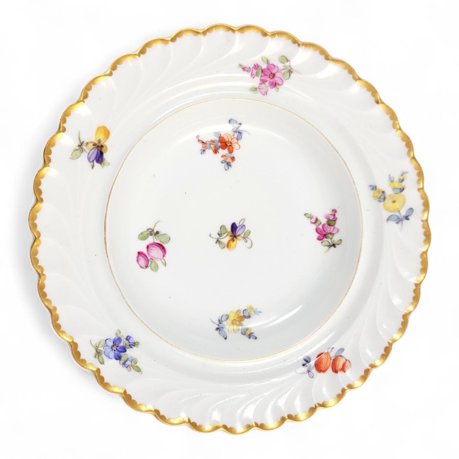 Nymphenburg Porcelain Butter Dish “Louis XVIII”, Hand Painted C.1895 photo 250.0